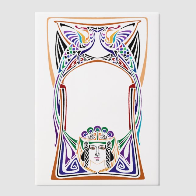 Art Nouveau Peacock Ladys (Vorderseite)
