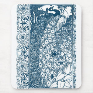 Art Nouveau Peacock Mousepad