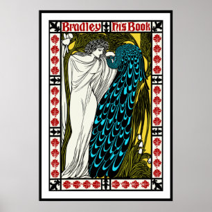 Art Nouveau Peacock Poster von Will H. Bradley