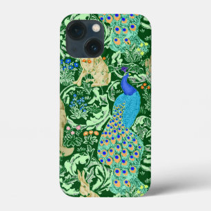 Art Nouveau Peacock Print, Cobalt Blue & Green Case-Mate iPhone Hülle