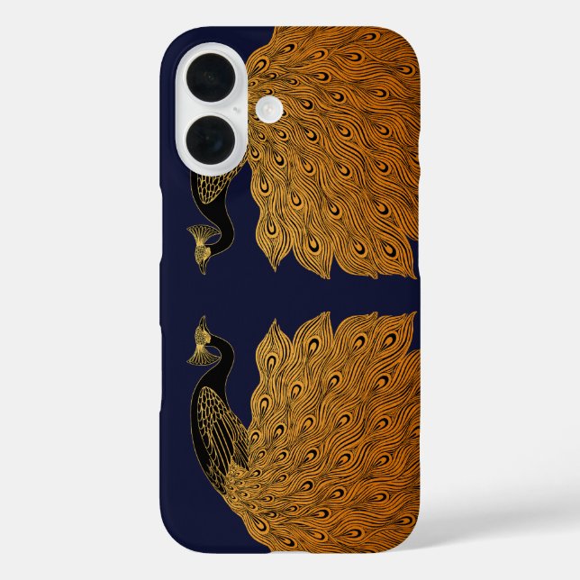 Art Nouveau Peacock Will Bradley Case-Mate iPhone Hülle (Rückseite)