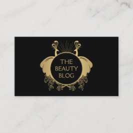 Art Nouveau Peacocks Logo Beauty Blogger Visitenkarte