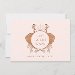 Art Nouveau Peacocks Logo Rose Gold/Pink Geschenkk