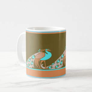 Art Nouveau Peacocks Tasse