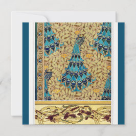 Art Nouveau Pfau textilen Deko verneuil blau