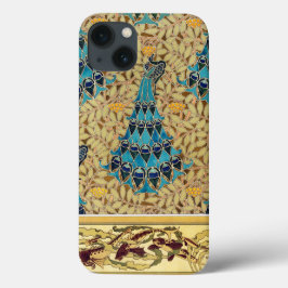 Art Nouveau Pfau textilen Deko verneuil blau Case-Mate iPhone Hülle