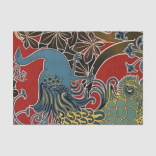 „Art Nouveau Pfau“ von Gisbert Combaz Seidenpapier