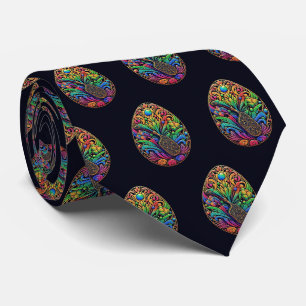 Art Nouveau Pickleball Krawatte – Regenbogen Elega