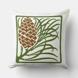 Art Nouveau Pine Cone Kissen