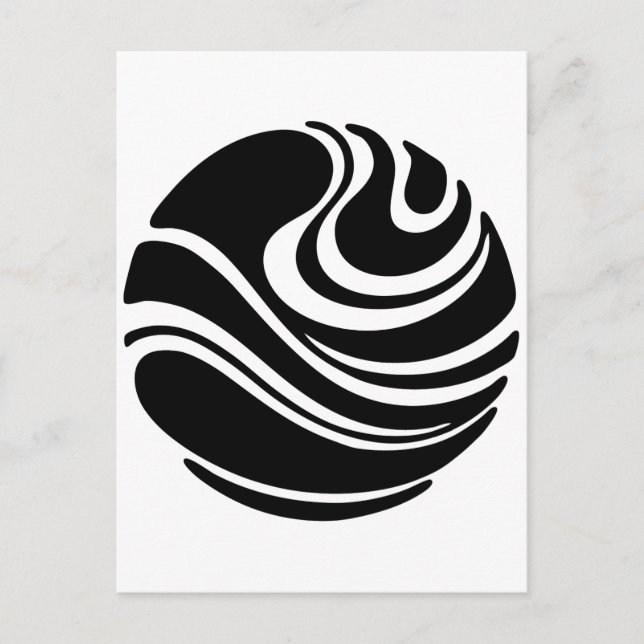 Art Nouveau Planet Swirl Motif Postkarte (Vorderseite)