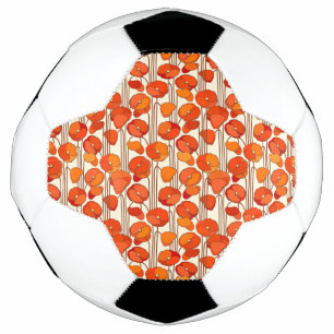 Art Nouveau Poppies Fußball Ball