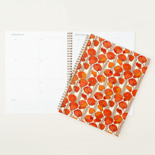 Art Nouveau Poppies Planner Planer