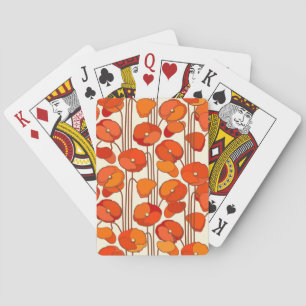 Art Nouveau Poppies Playing Cards Spielkarten