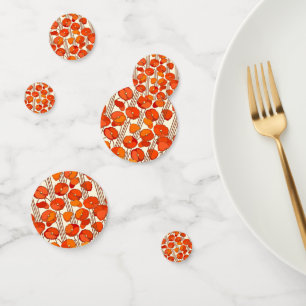 Art Nouveau Poppies Table Confetti Konfetti