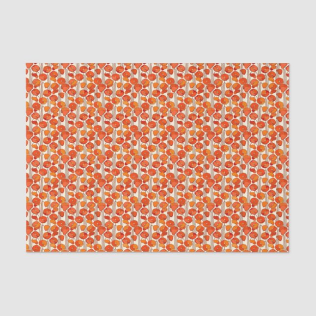 Art Nouveau Poppies Tissue Paper Seidenpapier (Vorderseite)
