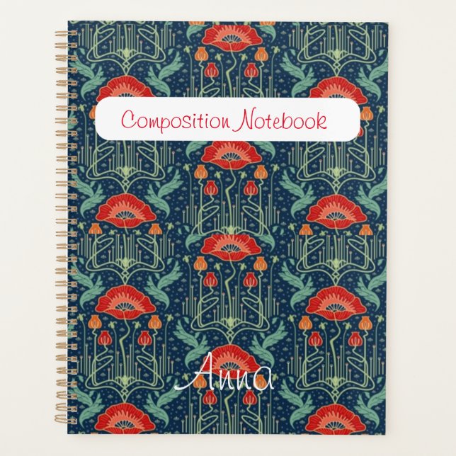 Art Nouveau Poppy Planer (Vorderseite)