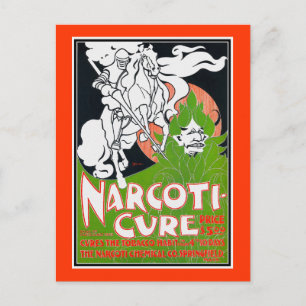 Art Nouveau Poscard: Narcoti-Cure von Will Bradley Postkarte