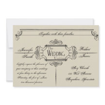 Art Nouveau Posh Wedding Einladung