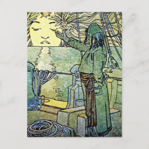 Art Nouveau Postcard: Alphonse Mucha - Sun Postkarte