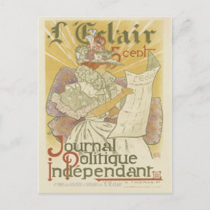Art Nouveau Postcard - Journal Postkarte