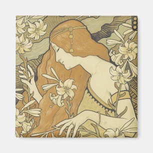 Art Nouveau Poster Magnete