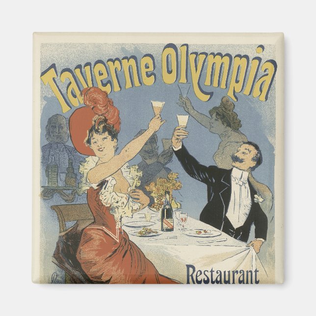 Art Nouveau Poster Magnete - Restaurant (Vorne)
