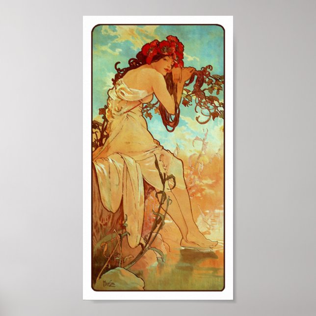 Art Nouveau Poster - Mucha - Sommer (Vorne)