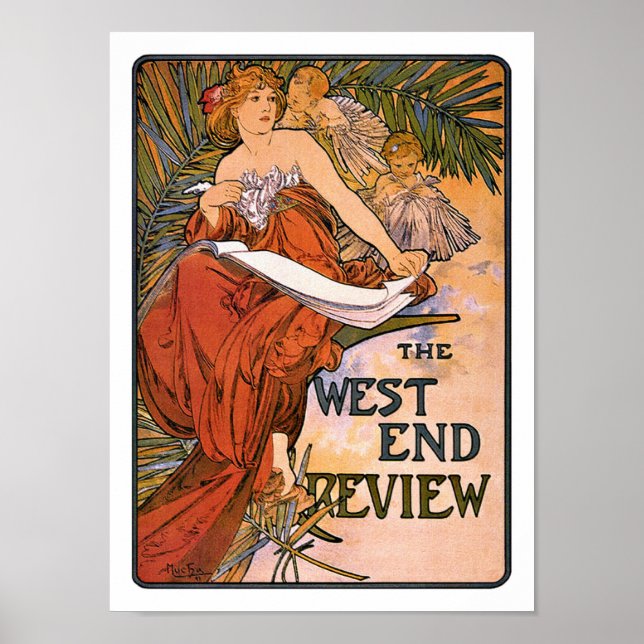 Art Nouveau Poster: Mucha - West End Review Poster (Vorne)