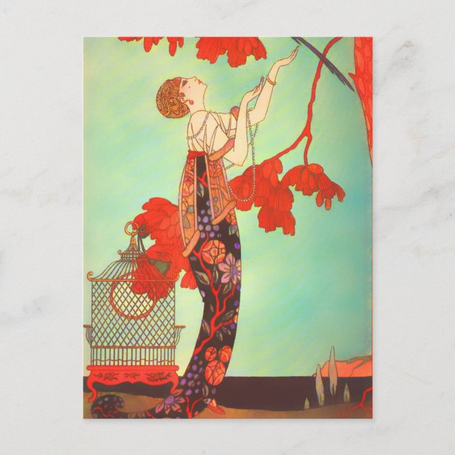 Art Nouveau Poster Postkarte (Vorderseite)