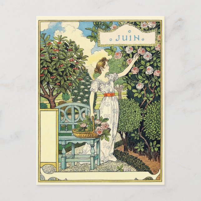 Art Nouveau Postkarte (Vorderseite)