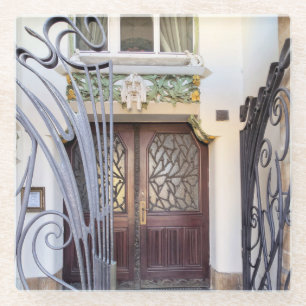 Art Nouveau Prag Door Glasuntersetzer