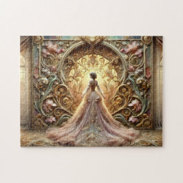 Art Nouveau Prinzessin Fantasy Art Elegantes Kleid Puzzle