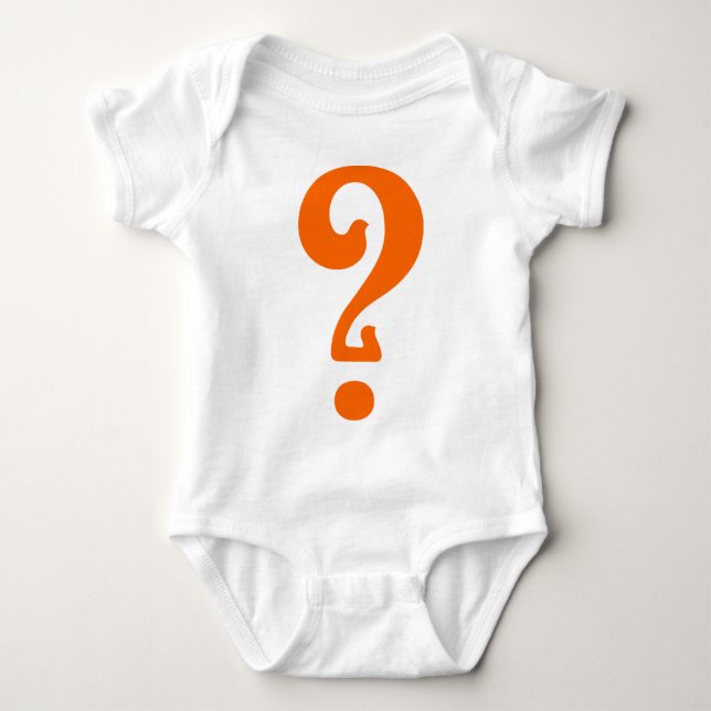 Art Nouveau Question Mark Baby Strampler (Vorderseite)