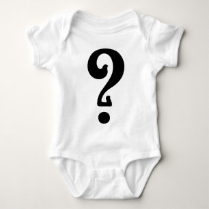 Art Nouveau Question Mark Baby Strampler