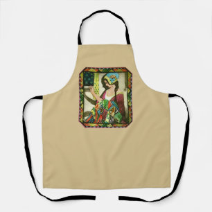 Art Nouveau-Quilerin – Vintage Nähende Frau Schürze