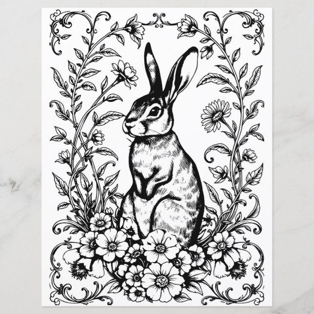 Art Nouveau Rabbit Colour Page 3 (Vorderseite)