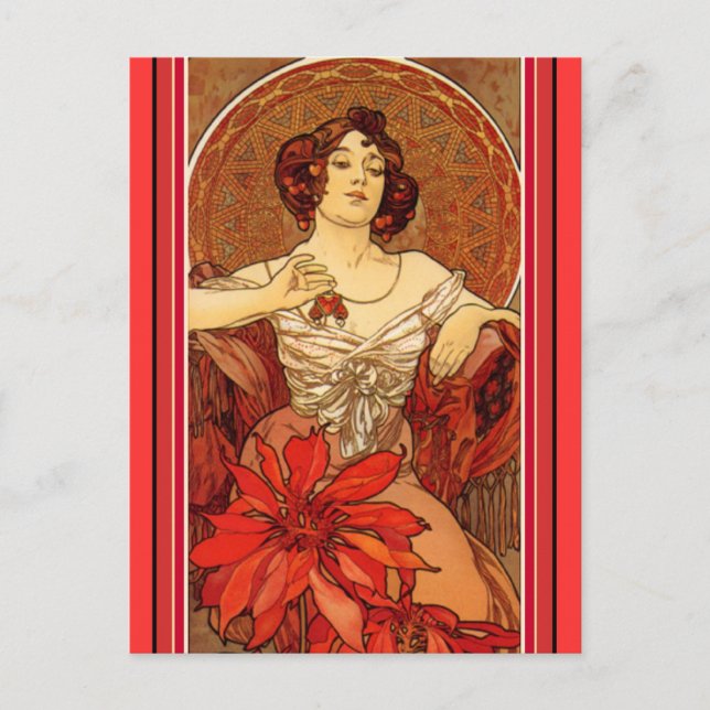Art Nouveau ~ "Ruby - The Wertvoll Stones" Postkarte (Vorderseite)