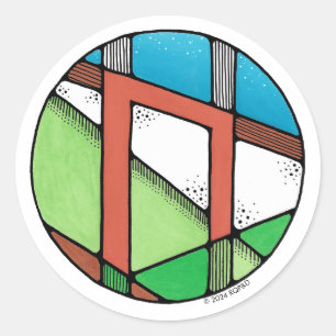 Art Nouveau Rune Uruz - STÄRKE Runder Aufkleber