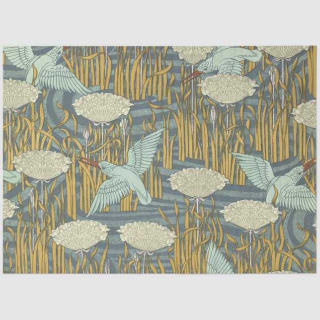 Art Nouveau Sandpiper Seidenpapier (Vorderseite)