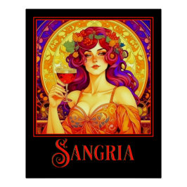 Art Nouveau Sangria Poster