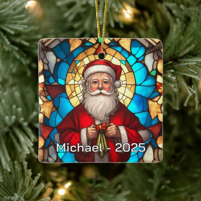 Art Nouveau Santa Ceramic Gift Keramikornament (Baum)