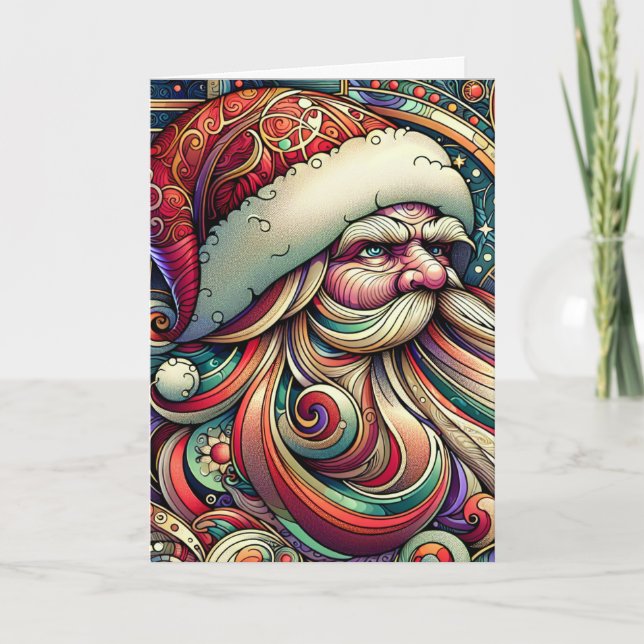 Art Nouveau Santa Claus Weihnachten (Vorderseite)
