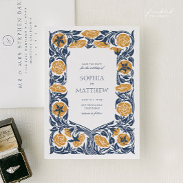 Art Nouveau Save the Date | Vintage Blumenhochzeit