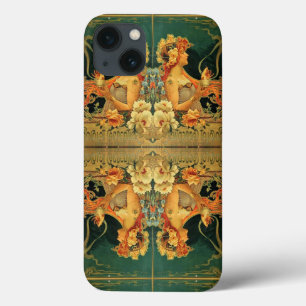 Art nouveau Schokoladengetränk florale Werbung Case-Mate iPhone Hülle