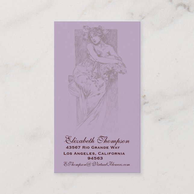 Art Nouveau Schönheitsgeschäft oder Visitenkarte (Vorderseite)