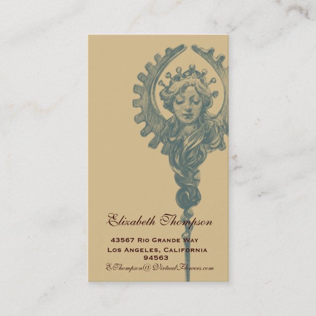 Art Nouveau Schönheitsgeschäft oder Visitenkarte (Vorderseite)