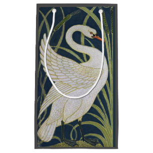Art Nouveau-Schwanmuster: Walter Crane Schwan Druc Kleine Geschenktüte