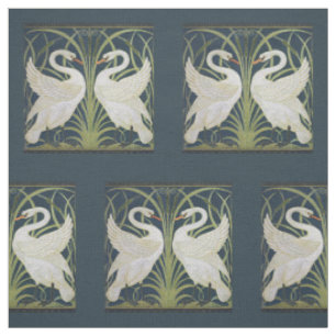 Art Nouveau-Schwanmuster: Walter Crane Schwan Druc Stoff