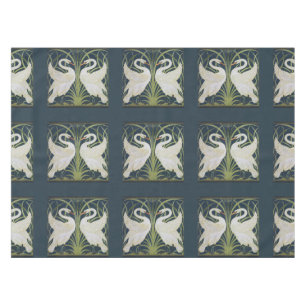 Art Nouveau-Schwanmuster: Walter Crane Schwan Druc Tischdecke
