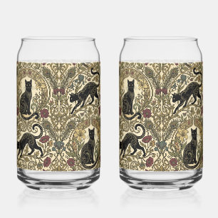 Art Nouveau Schwarze Katzen Dosenglas